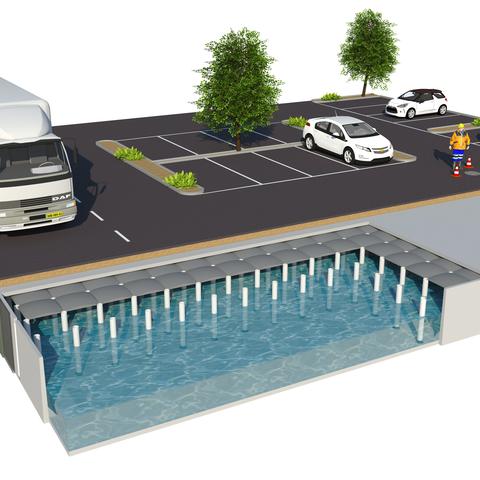 Watershell betonnen infiltratiekelder